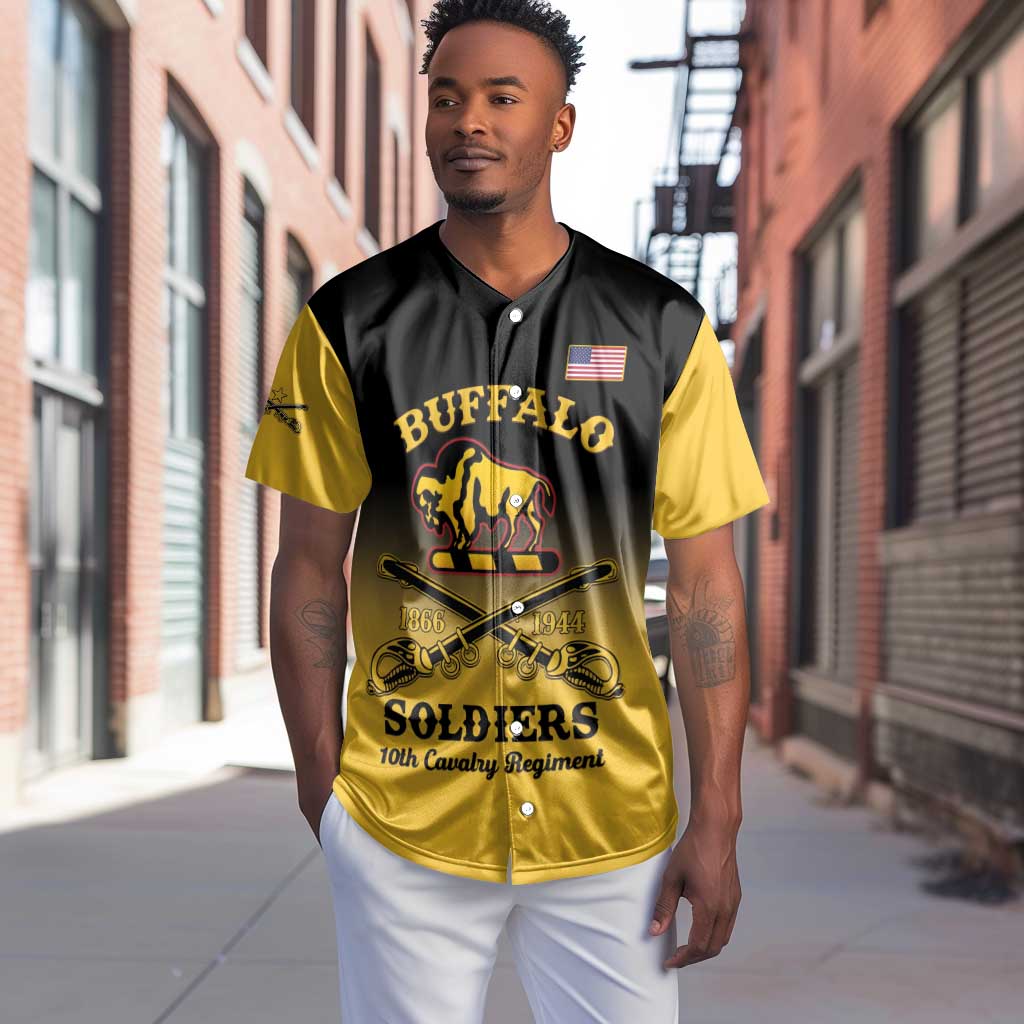 Personalized Afro-Americans Buffalo Soldiers Baseball Jersey 10th Cavalry Regiment LT15