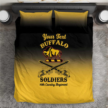 Personalized Afro-Americans Buffalo Soldiers Bedding Set 10th Cavalry Regiment LT15
