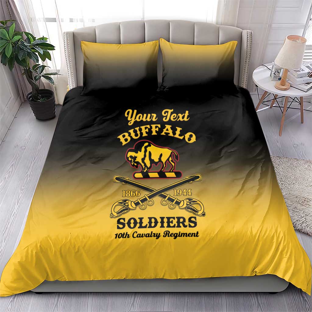 Personalized Afro-Americans Buffalo Soldiers Bedding Set 10th Cavalry Regiment LT15