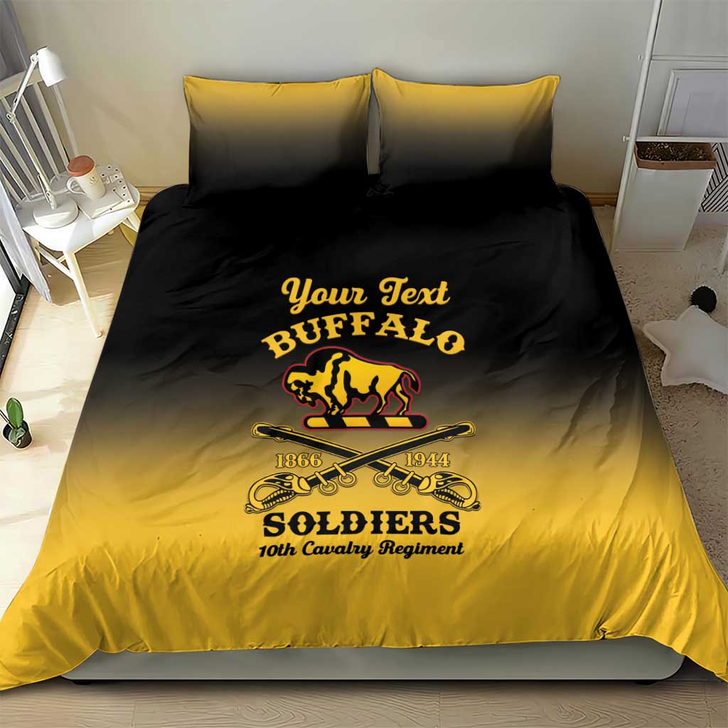Personalized Afro-Americans Buffalo Soldiers Bedding Set 10th Cavalry Regiment LT15