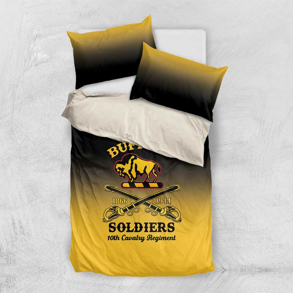 Personalized Afro-Americans Buffalo Soldiers Bedding Set 10th Cavalry Regiment LT15