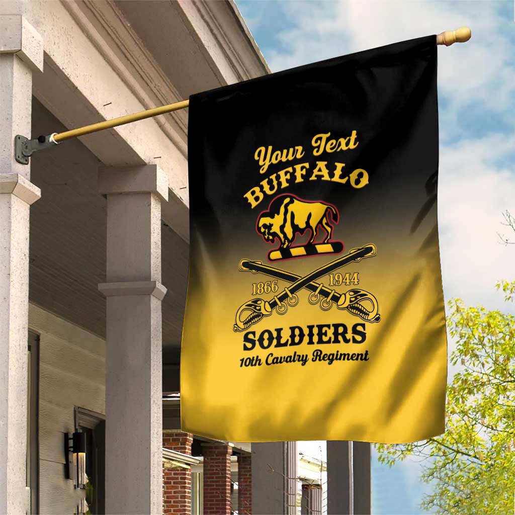 Personalized Afro-Americans Buffalo Soldiers Garden Flag 10th Cavalry Regiment LT15