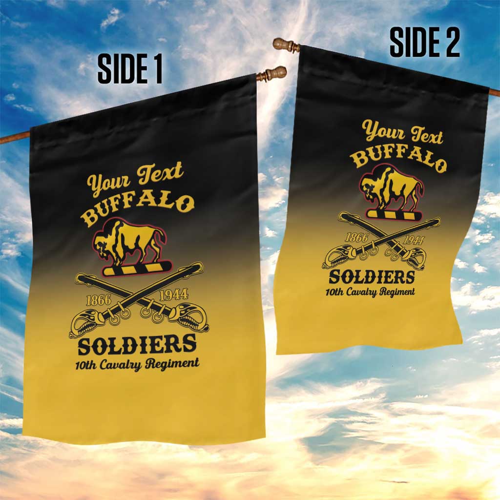 Personalized Afro-Americans Buffalo Soldiers Garden Flag 10th Cavalry Regiment LT15