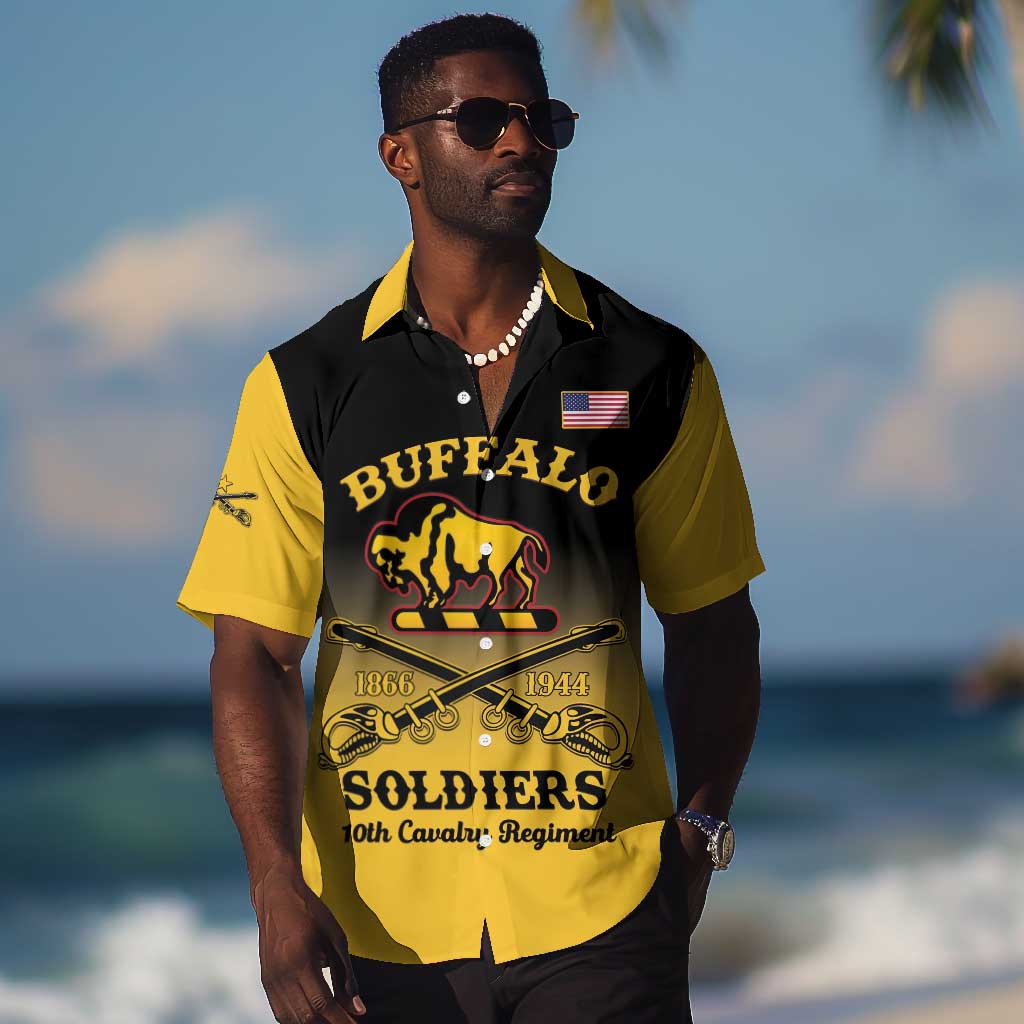 Personalized Afro-Americans Buffalo Soldiers Hawaiian Shirt 10th Cavalry Regiment LT15