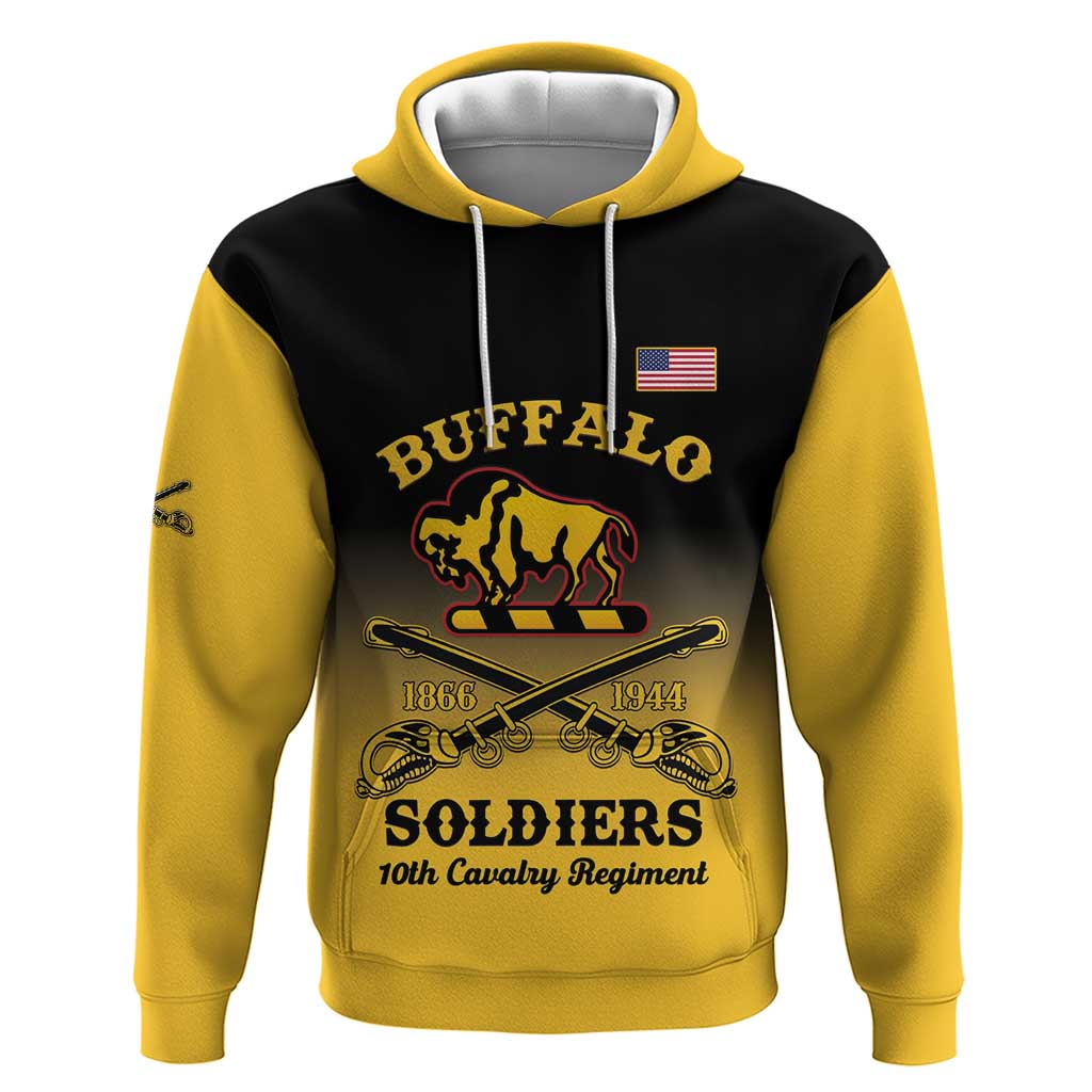 Personalised Buffalo Soldiers Hoodie 10th Cavalry Regiment LT15