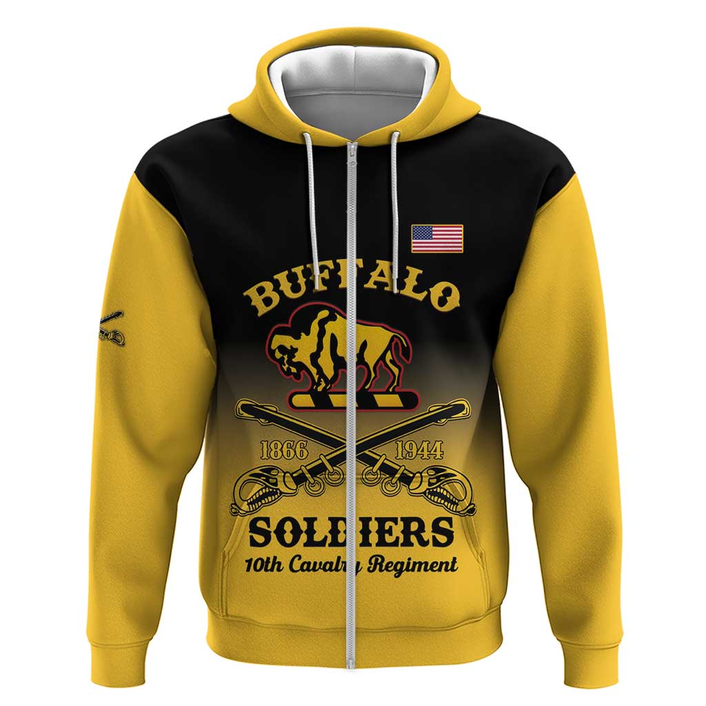 Personalised Buffalo Soldiers Hoodie 10th Cavalry Regiment LT15