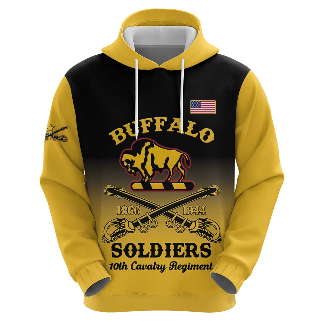 Personalised Buffalo Soldiers Hoodie 10th Cavalry Regiment LT15