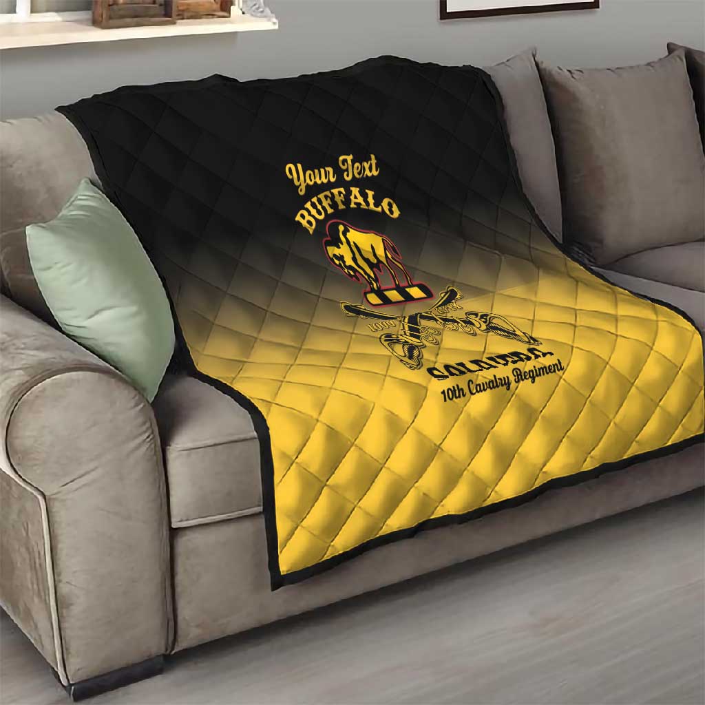 Personalized Afro-Americans Buffalo Soldiers Quilt 10th Cavalry Regiment LT15