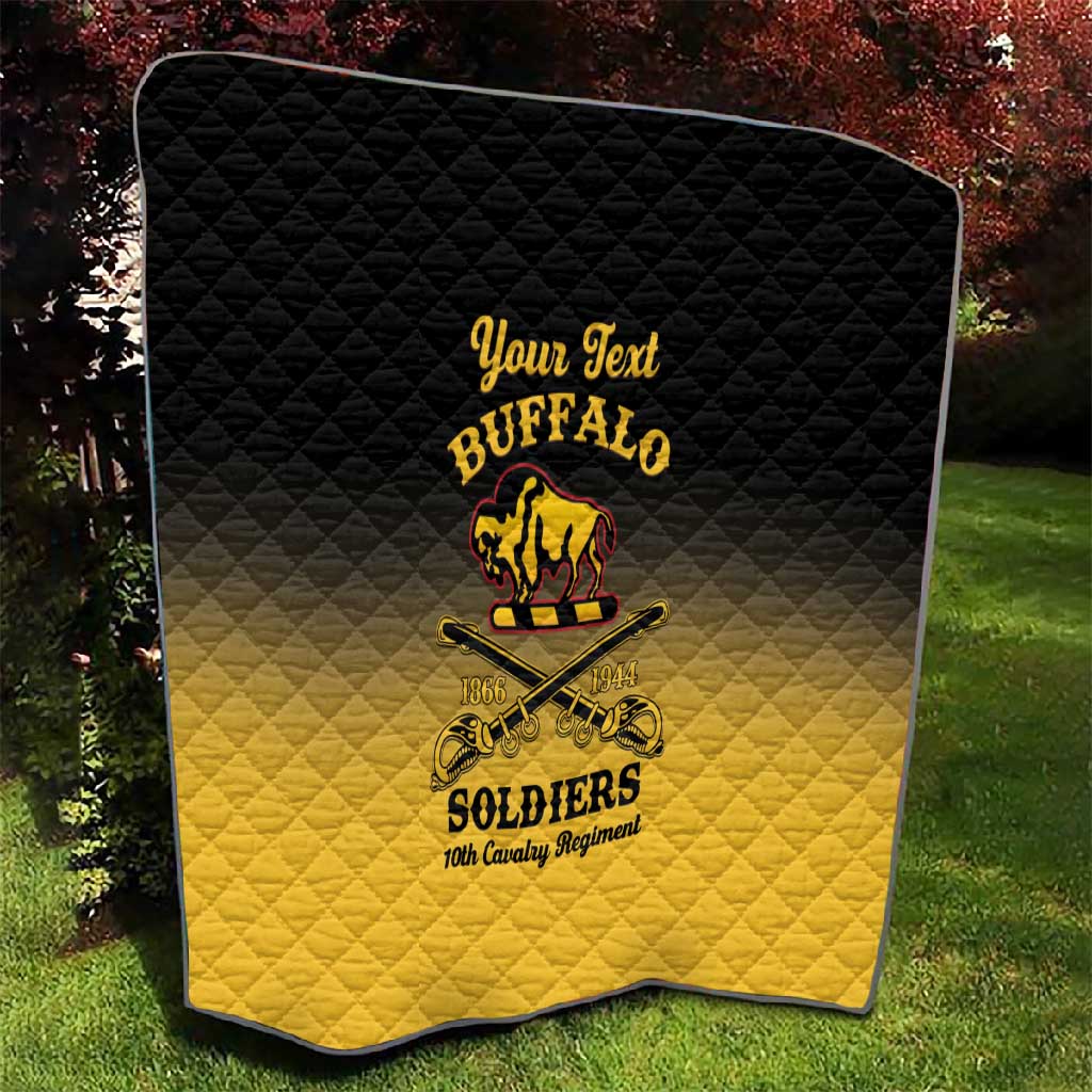 Personalized Afro-Americans Buffalo Soldiers Quilt 10th Cavalry Regiment LT15