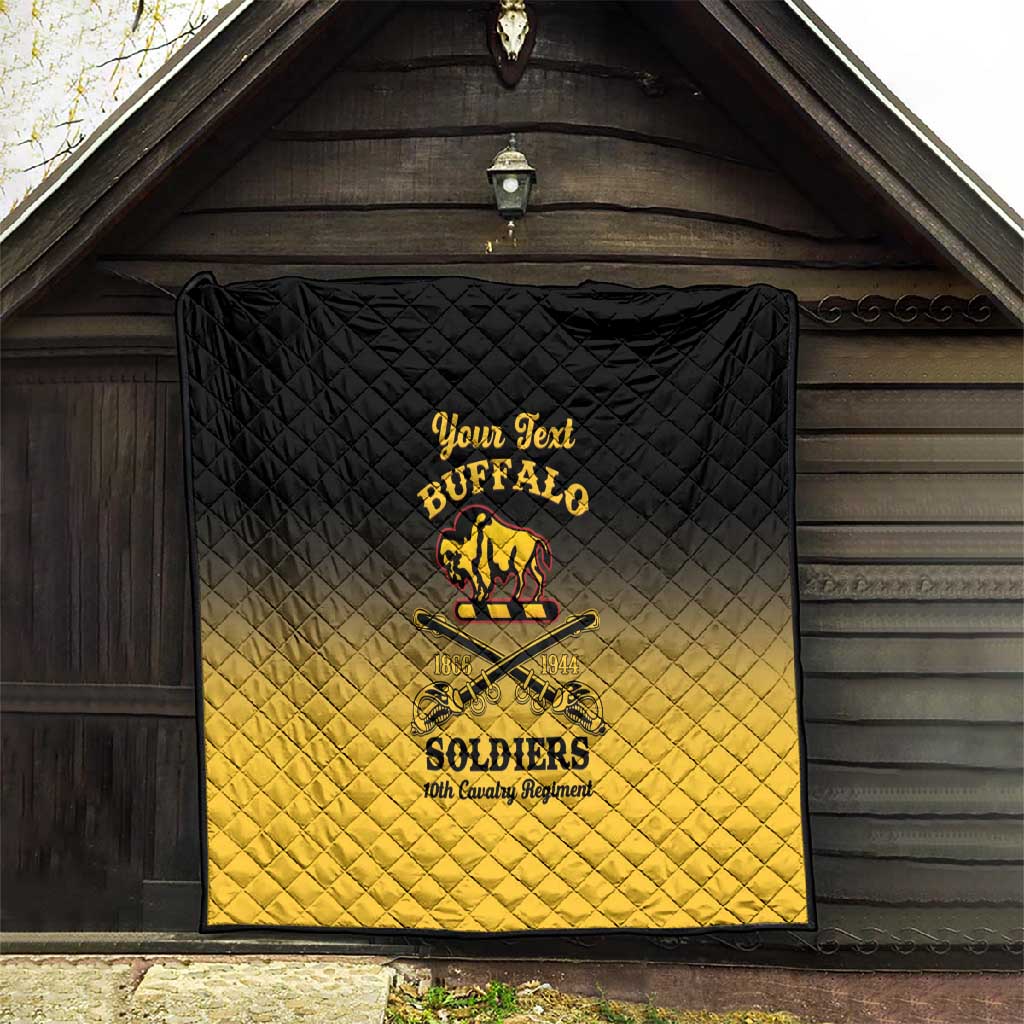 Personalized Afro-Americans Buffalo Soldiers Quilt 10th Cavalry Regiment LT15