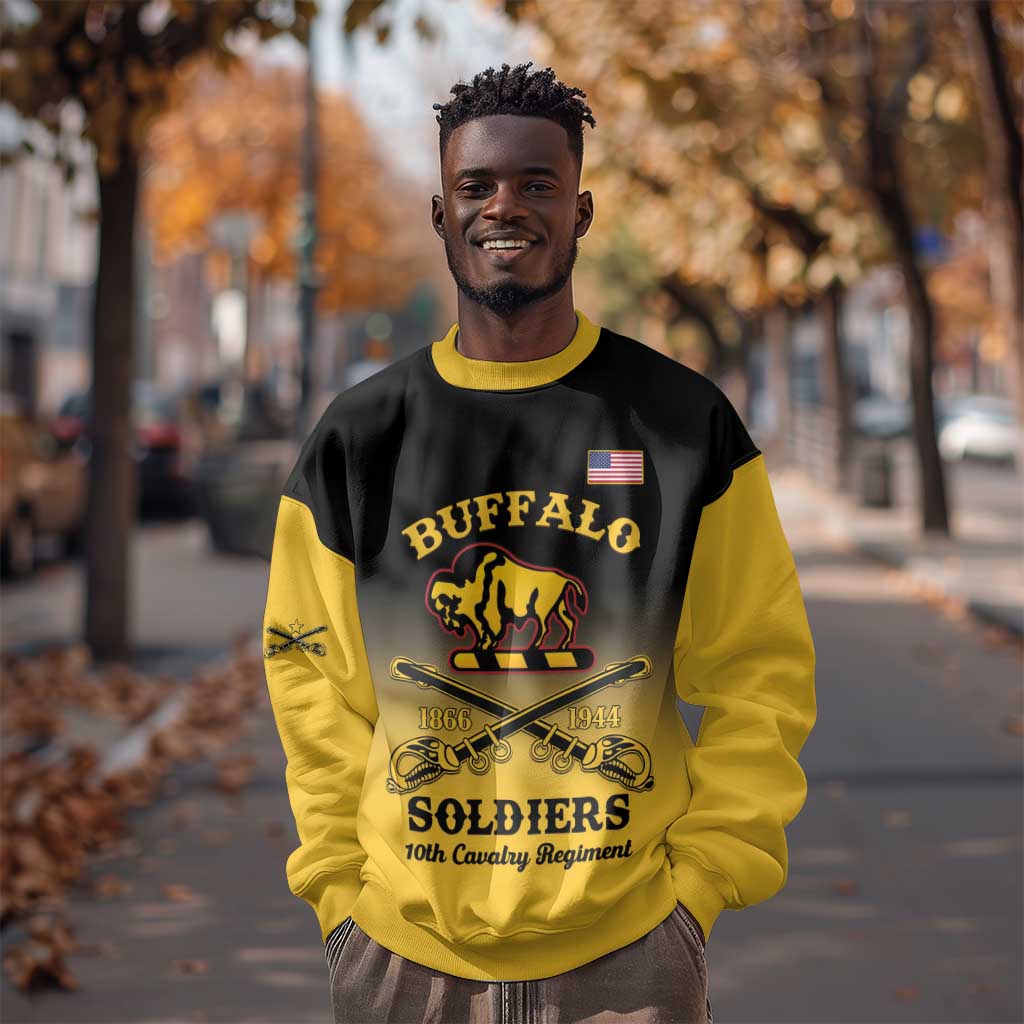 Personalized Afro-Americans Buffalo Soldiers Sweatshirt 10th Cavalry Regiment LT15