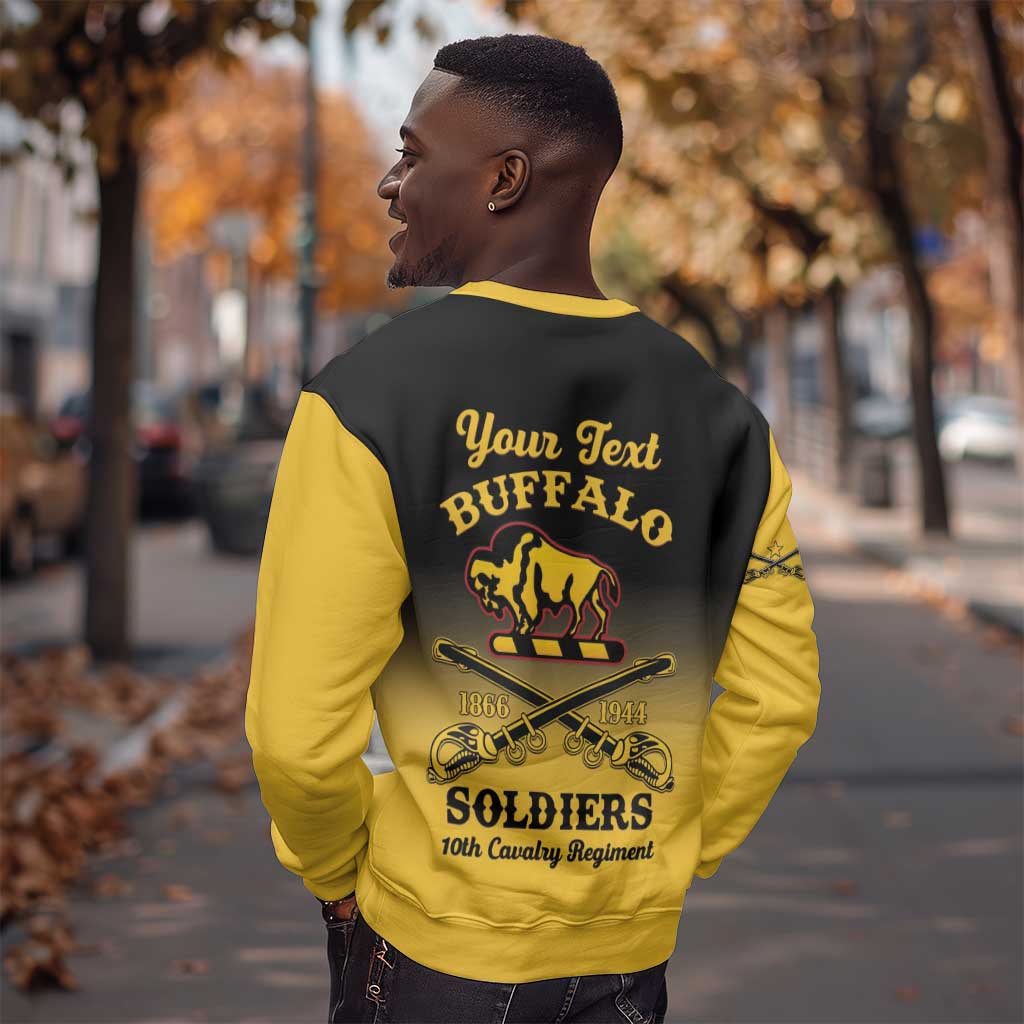 Personalized Afro-Americans Buffalo Soldiers Sweatshirt 10th Cavalry Regiment LT15