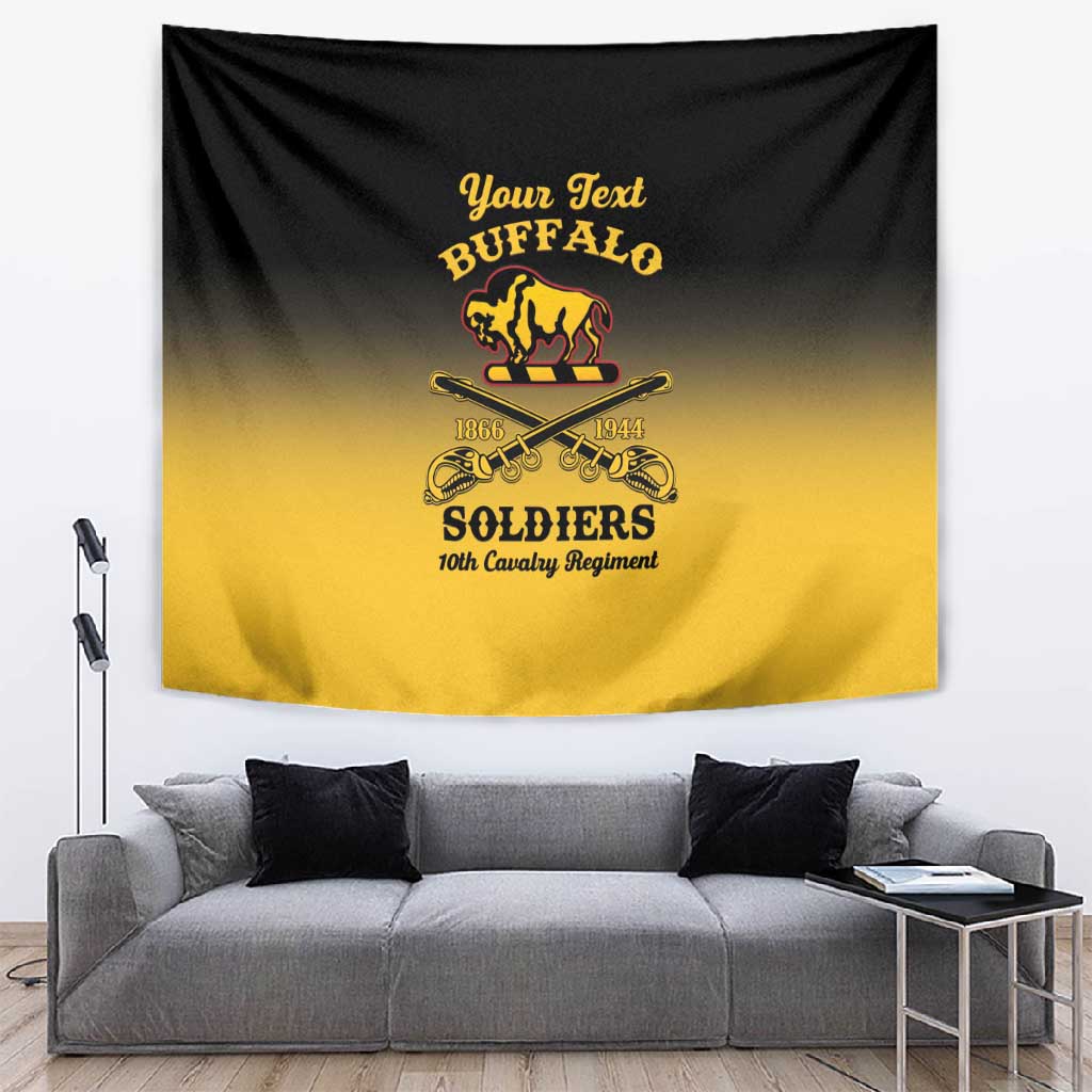 Personalized Afro-Americans Buffalo Soldiers Tapestry 10th Cavalry Regiment LT15