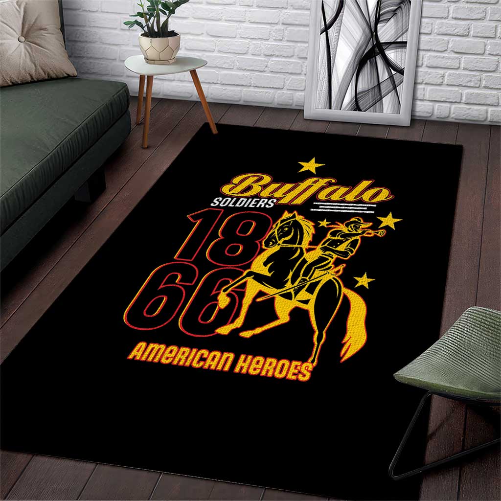 Afro-Americans Buffalo Soldiers Area Rug 9th and 10th Cavalry Regiment LT15