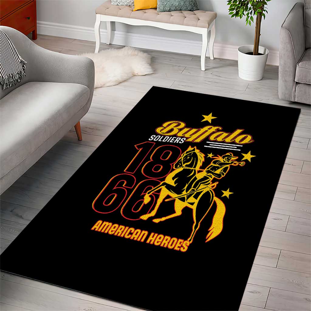 Afro-Americans Buffalo Soldiers Area Rug 9th and 10th Cavalry Regiment LT15