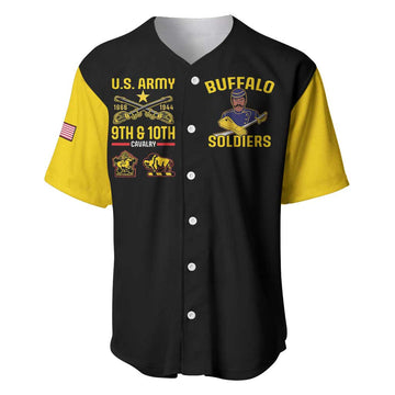 Afro-Americans Buffalo Soldiers Baseball Jersey 9th and 10th Cavalry Regiment LT15