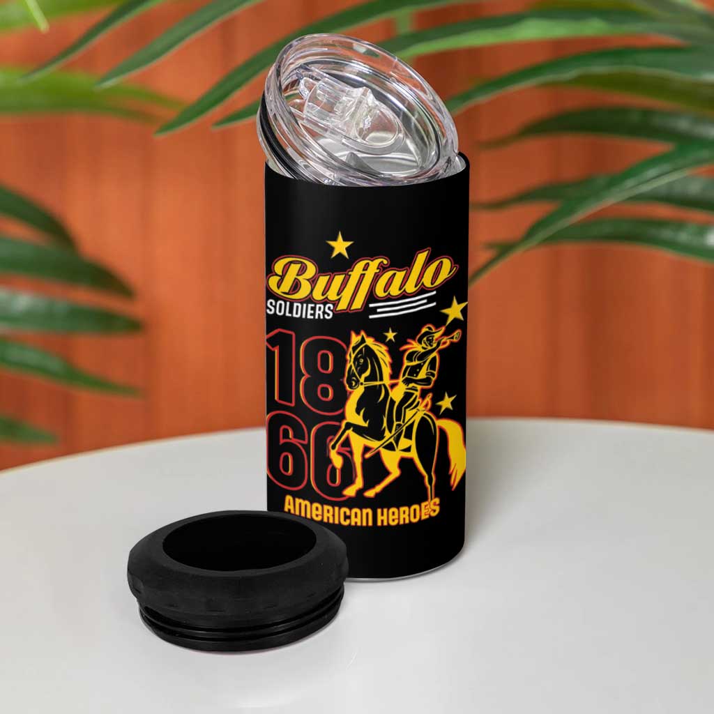 Afro-Americans Buffalo Soldiers 4 in 1 Can Cooler Tumbler 9th and 10th Cavalry Regiment LT15