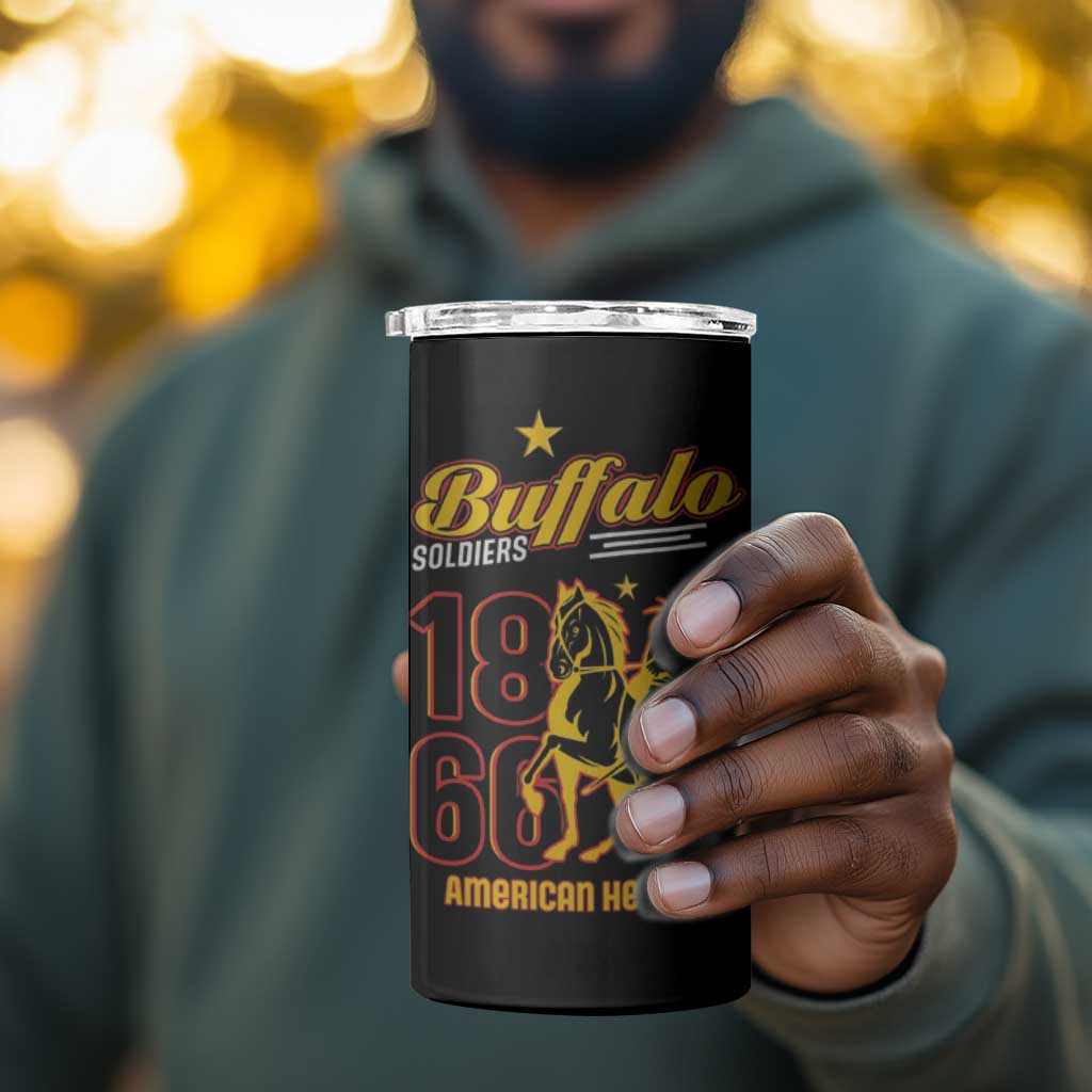 Afro-Americans Buffalo Soldiers 4 in 1 Can Cooler Tumbler 9th and 10th Cavalry Regiment LT15