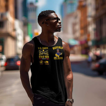 Afro-Americans Buffalo Soldiers Men Tank Top 9th and 10th Cavalry Regiment LT15