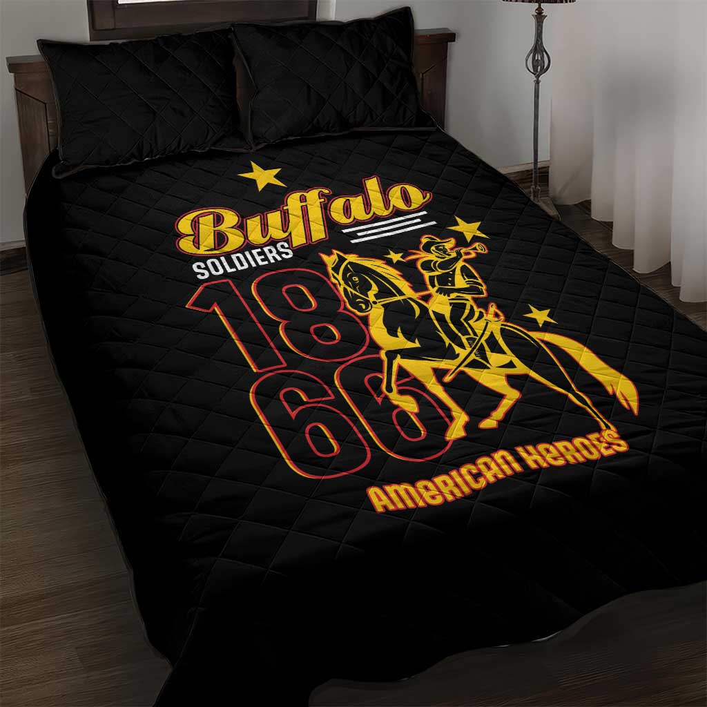 Afro-Americans Buffalo Soldiers Quilt Bed Set 9th and 10th Cavalry Regiment LT15