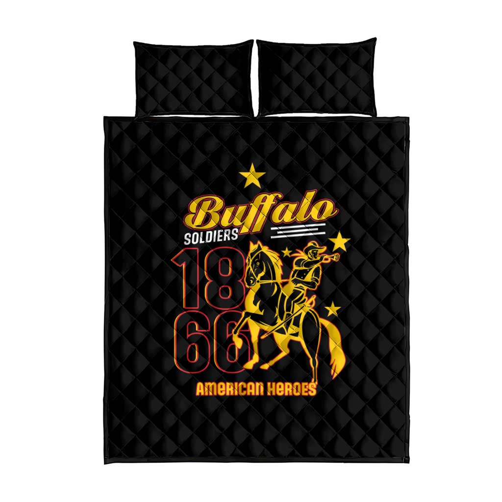Afro-Americans Buffalo Soldiers Quilt Bed Set 9th and 10th Cavalry Regiment LT15