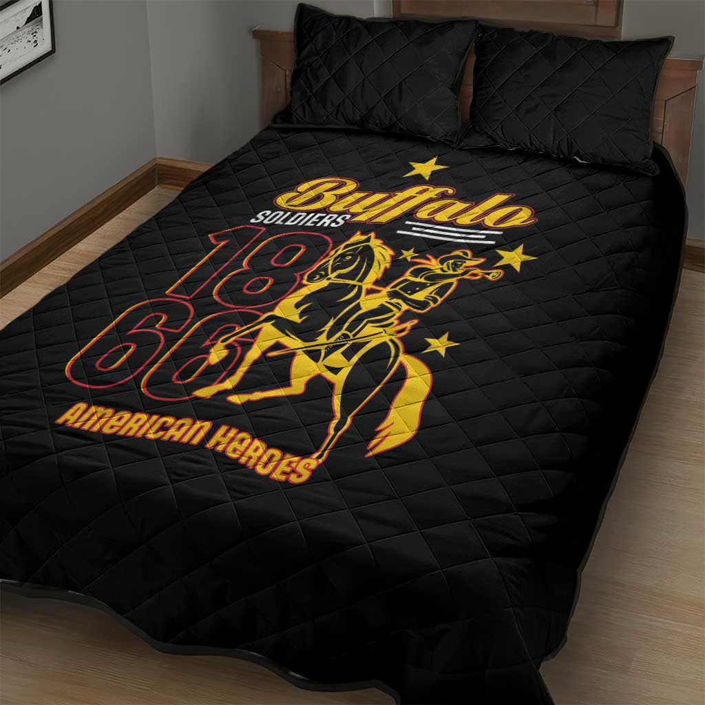 Afro-Americans Buffalo Soldiers Quilt Bed Set 9th and 10th Cavalry Regiment LT15