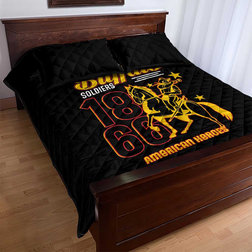 Afro-Americans Buffalo Soldiers Quilt Bed Set 9th and 10th Cavalry Regiment LT15
