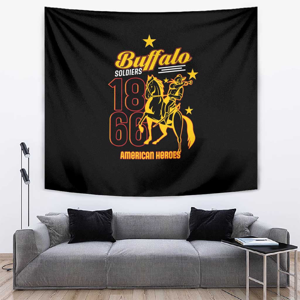 Afro-Americans Buffalo Soldiers Tapestry 9th and 10th Cavalry Regiment LT15