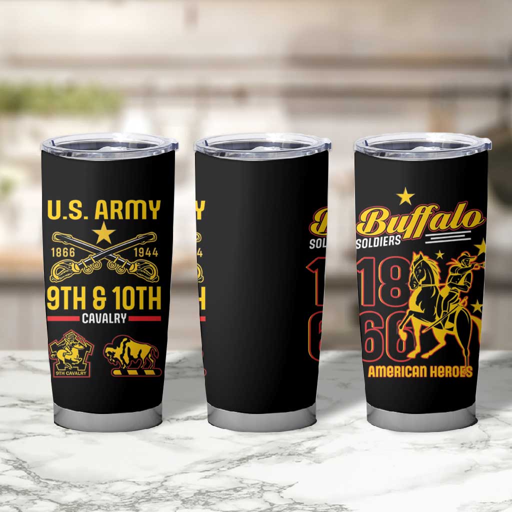 Afro-Americans Buffalo Soldiers Tumbler Cup 9th and 10th Cavalry Regiment LT15