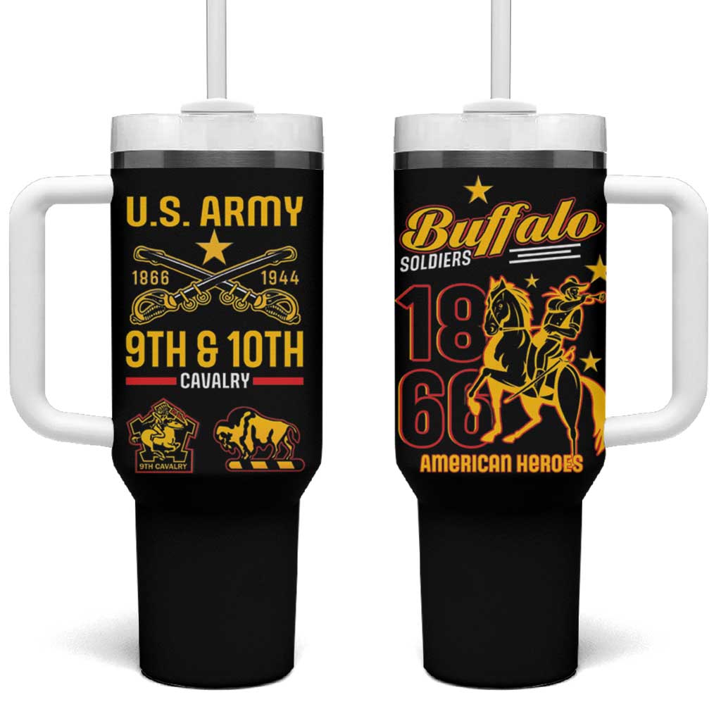 Afro-Americans Buffalo Soldiers Tumbler With Handle 9th and 10th Cavalry Regiment LT15