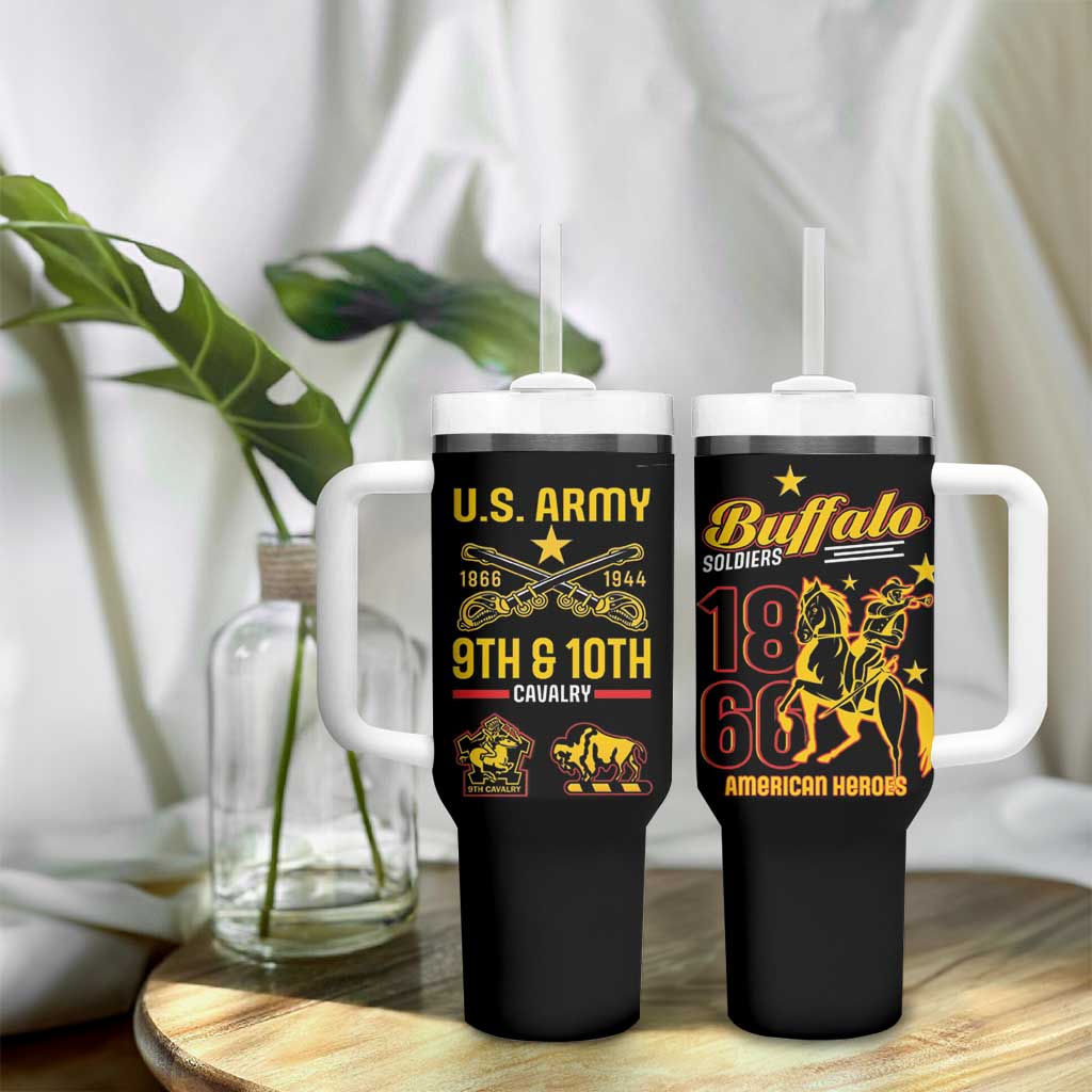 Afro-Americans Buffalo Soldiers Tumbler With Handle 9th and 10th Cavalry Regiment LT15