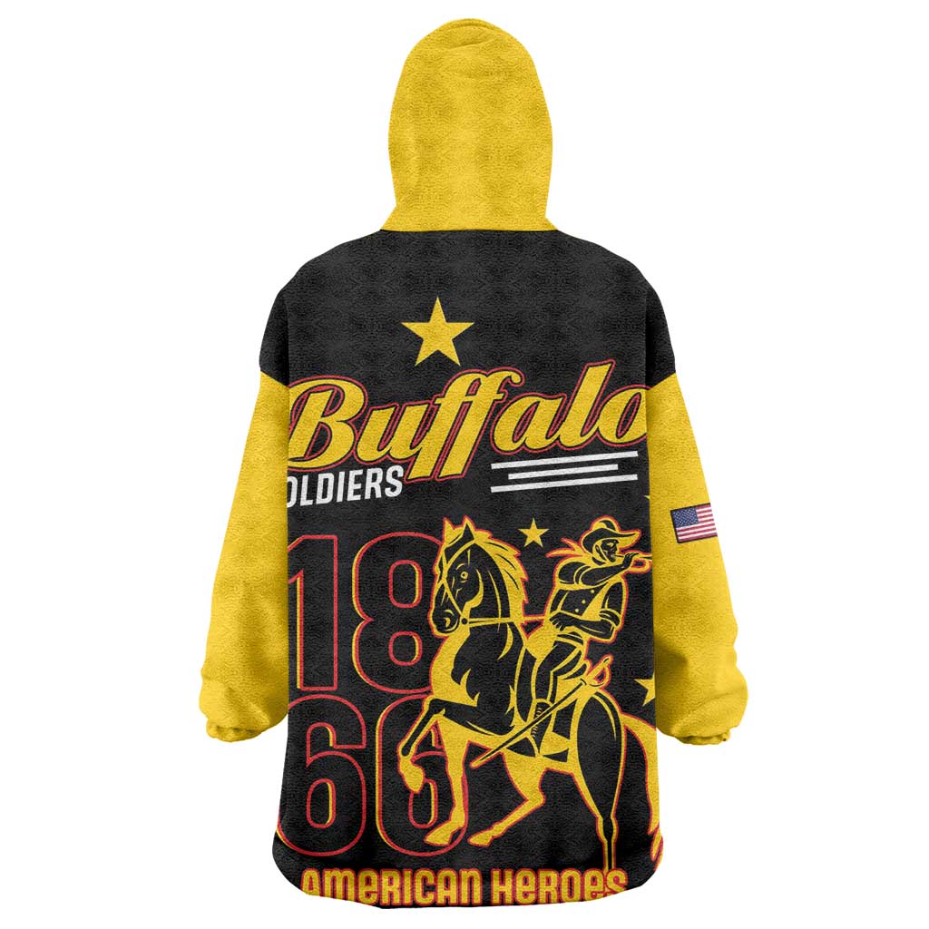Afro-Americans Buffalo Soldiers Wearable Blanket Hoodie 9th and 10th Cavalry Regiment LT15