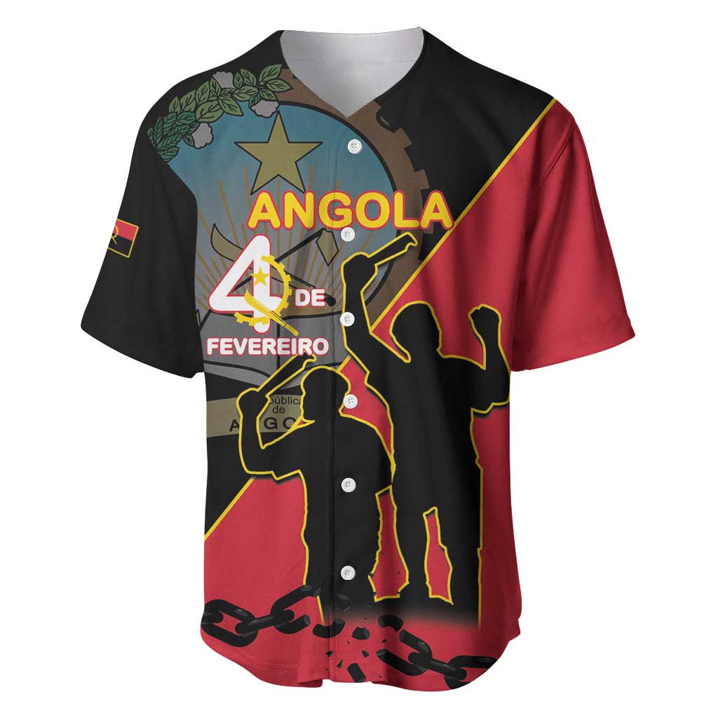 Personalized 4 De Fevereiro Angola Baseball Jersey Coat Of Arms Style LT15