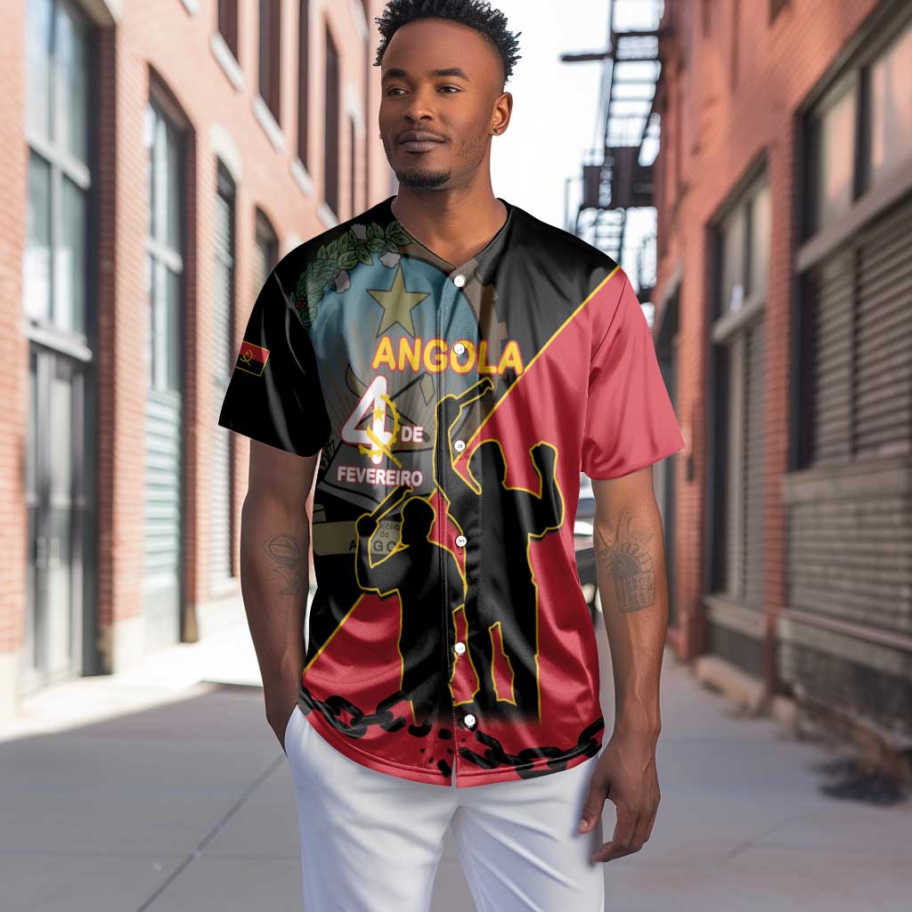 Personalized 4 De Fevereiro Angola Baseball Jersey Coat Of Arms Style LT15