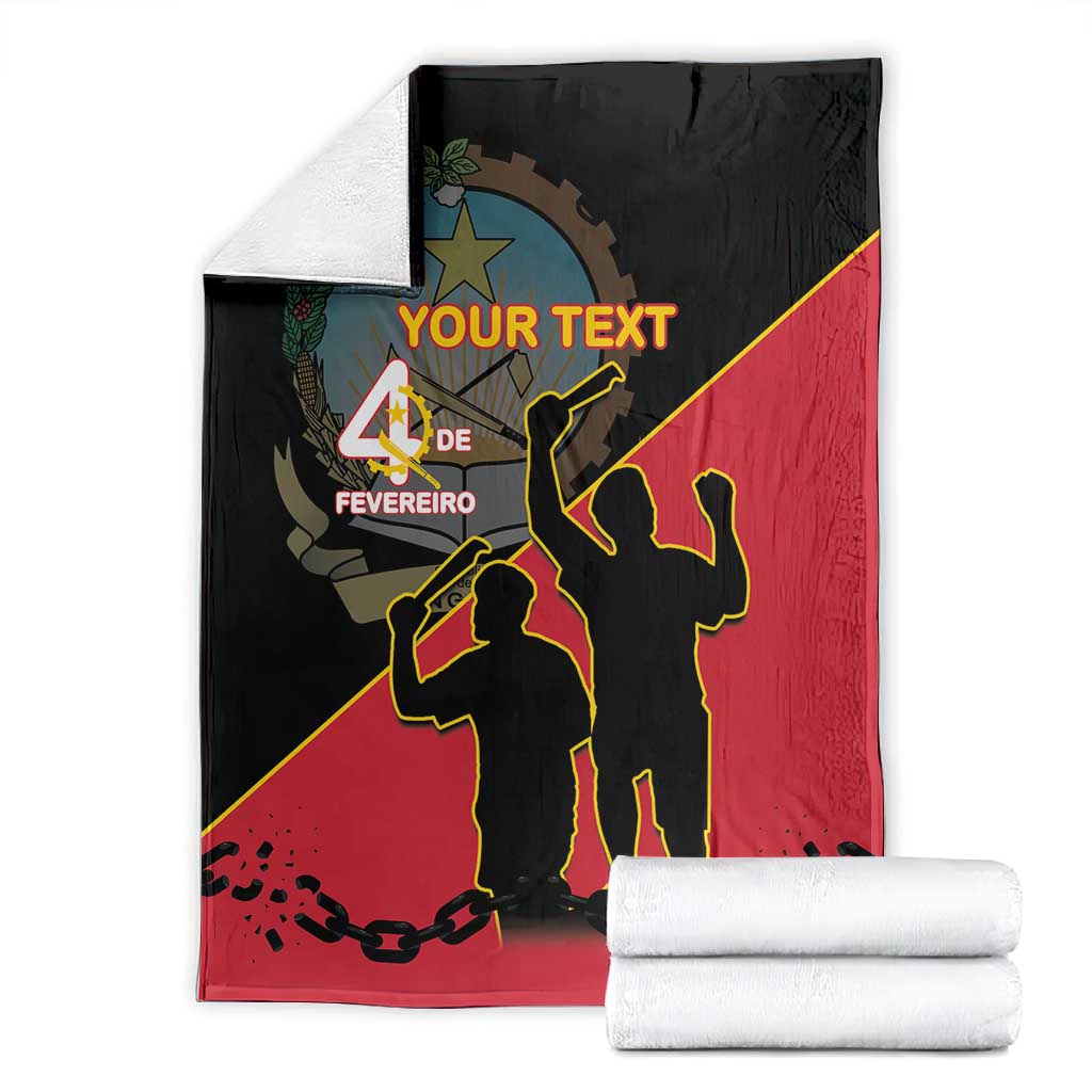 Personalized 4 De Fevereiro Angola Blanket Coat Of Arms Style LT15