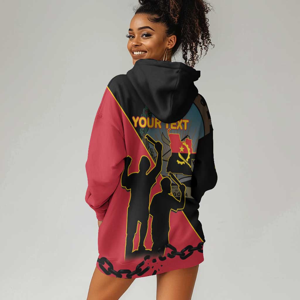 Personalized 4 De Fevereiro Angola Hoodie Dress Coat Of Arms Style LT15