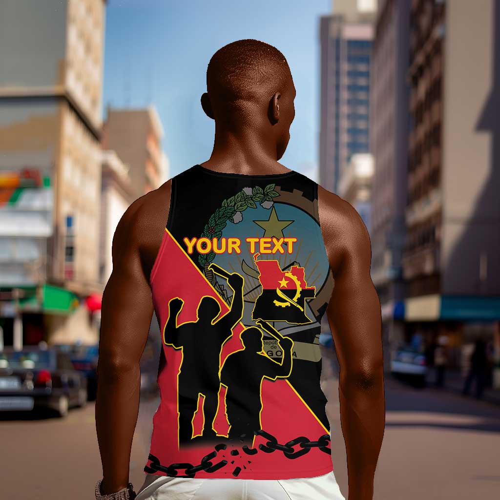 Personalized 4 De Fevereiro Angola Men Tank Top Coat Of Arms Style LT15