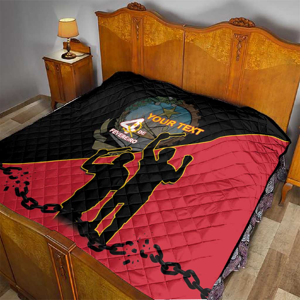 Personalized 4 De Fevereiro Angola Quilt Coat Of Arms Style LT15