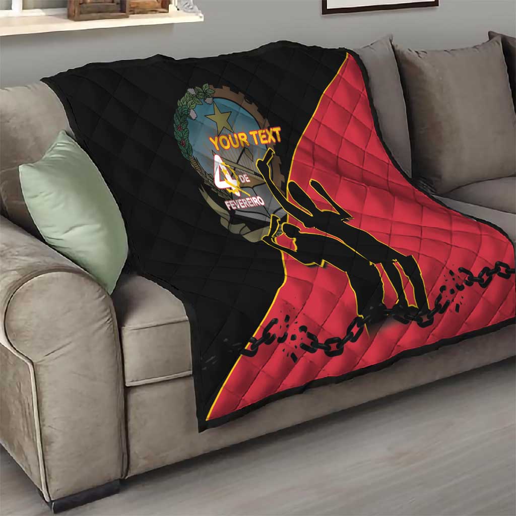 Personalized 4 De Fevereiro Angola Quilt Coat Of Arms Style LT15