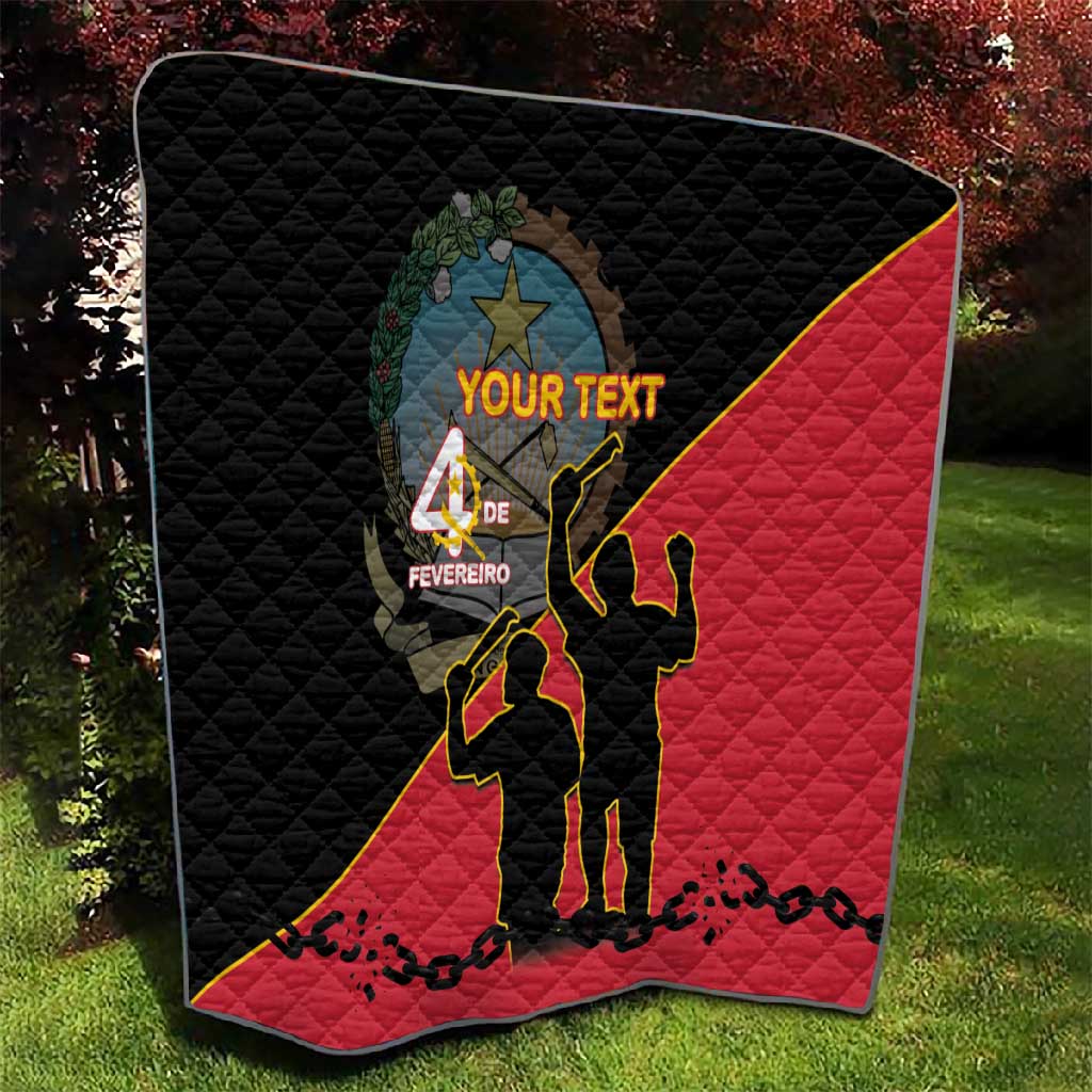 Personalized 4 De Fevereiro Angola Quilt Coat Of Arms Style LT15