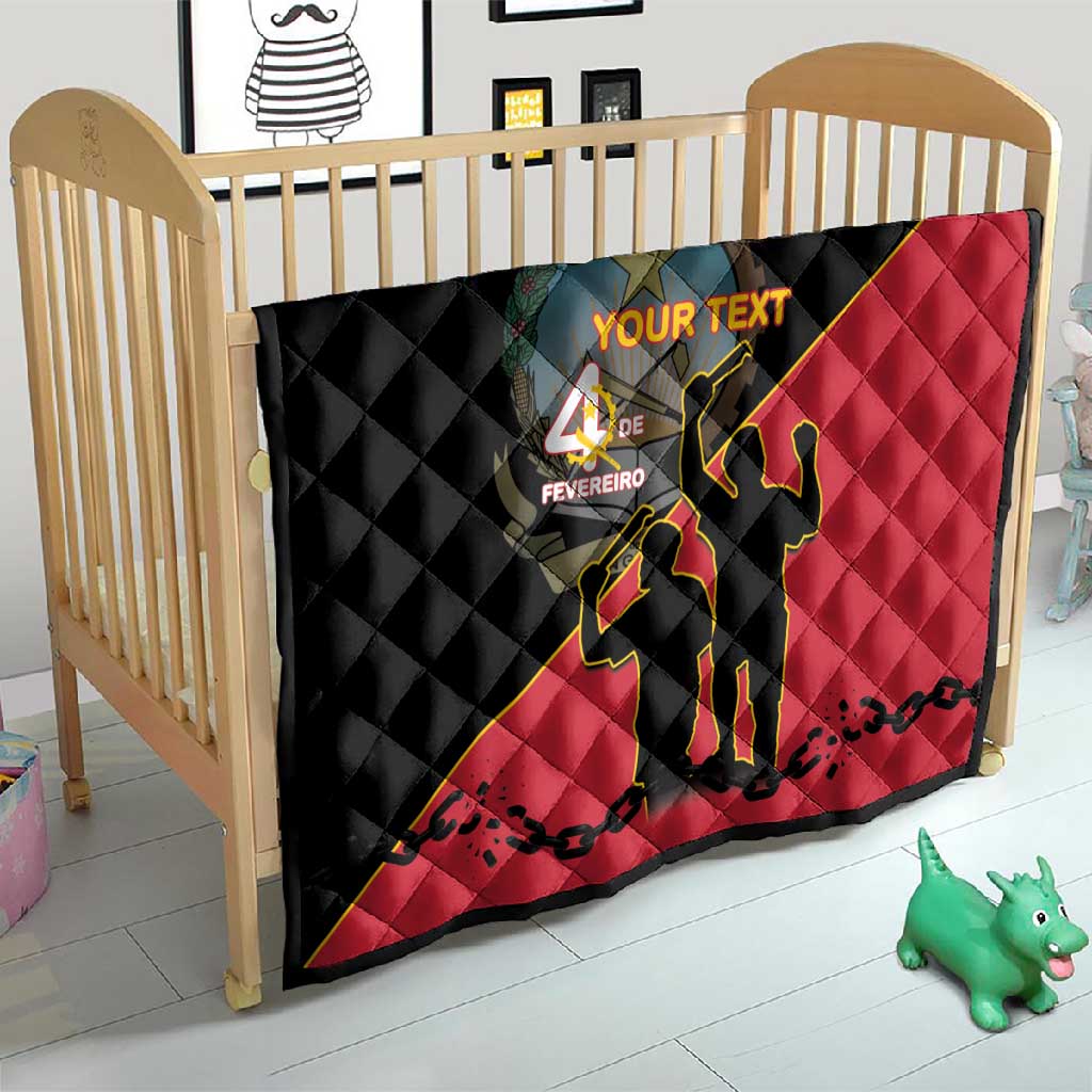 Personalized 4 De Fevereiro Angola Quilt Coat Of Arms Style LT15