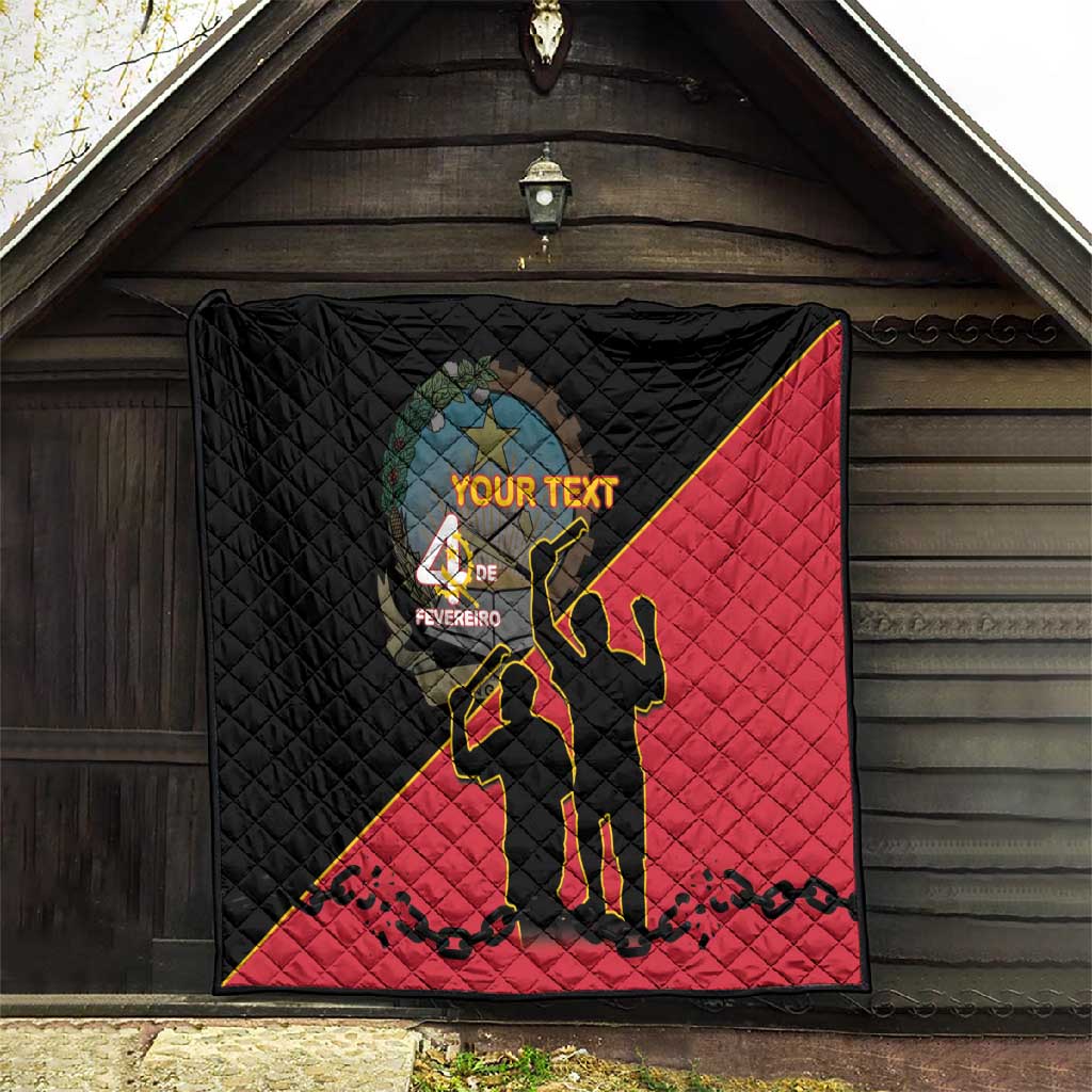 Personalized 4 De Fevereiro Angola Quilt Coat Of Arms Style LT15