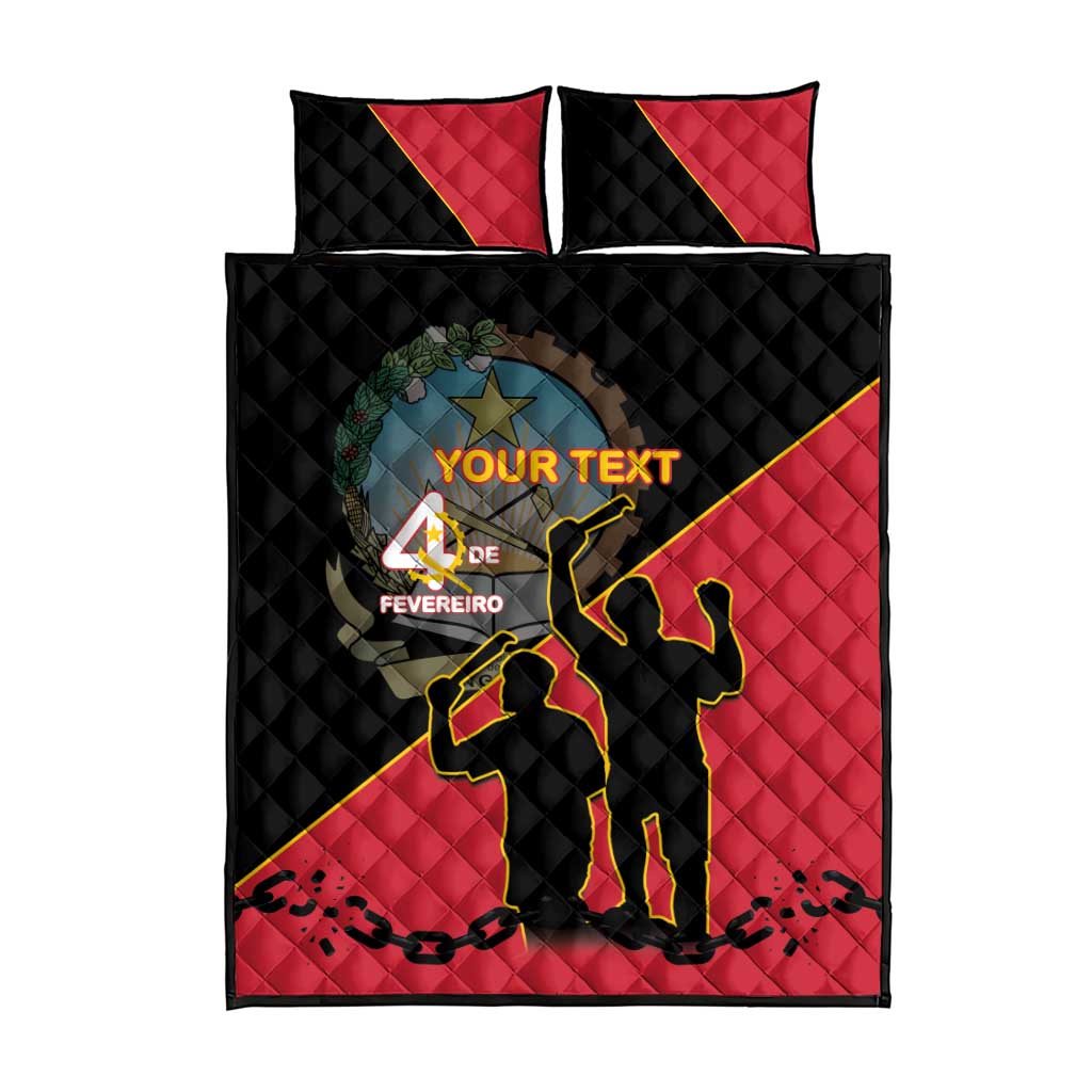 Personalized 4 De Fevereiro Angola Quilt Bed Set Coat Of Arms Style LT15