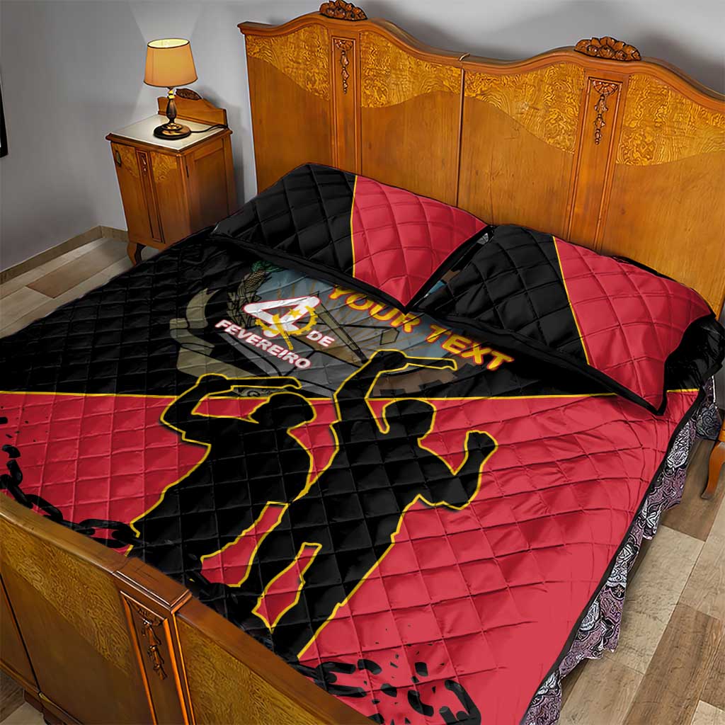 Personalized 4 De Fevereiro Angola Quilt Bed Set Coat Of Arms Style LT15