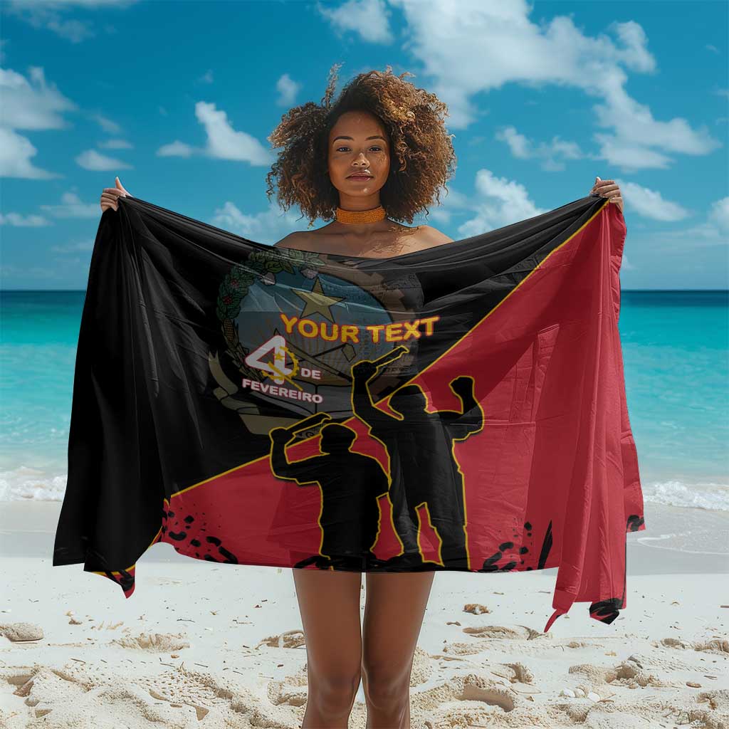 Personalized 4 De Fevereiro Angola Sarong Coat Of Arms Style LT15