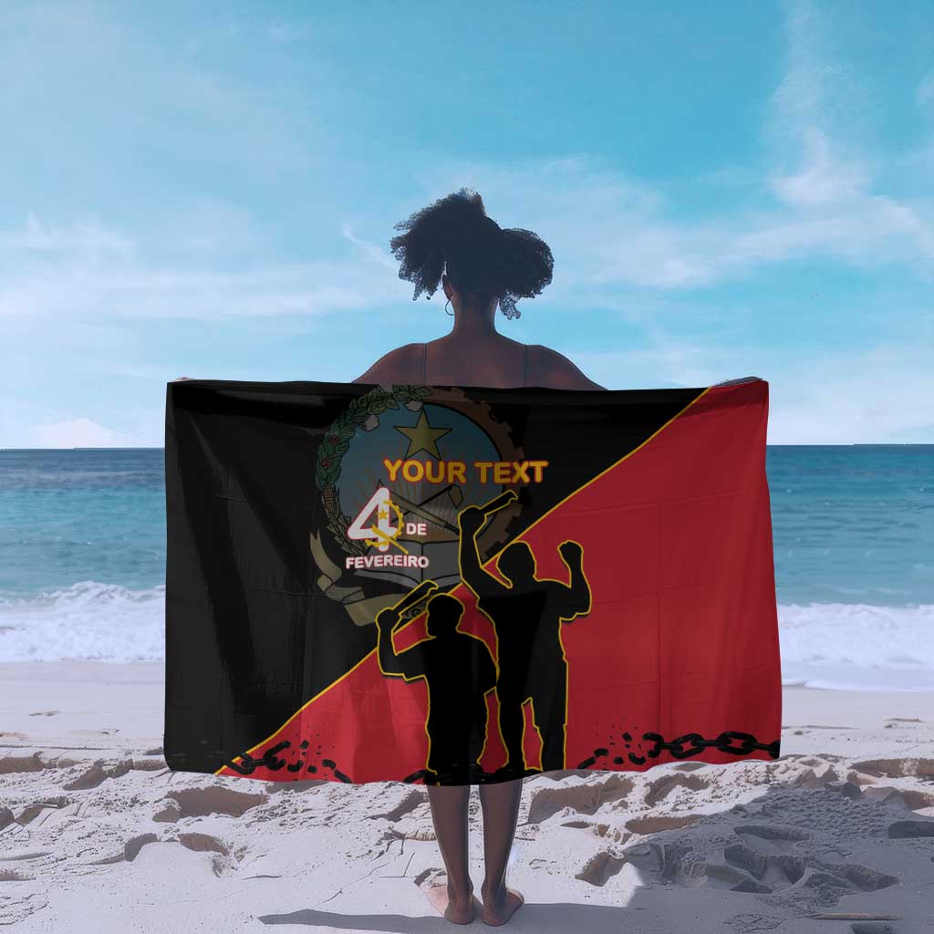 Personalized 4 De Fevereiro Angola Sarong Coat Of Arms Style LT15