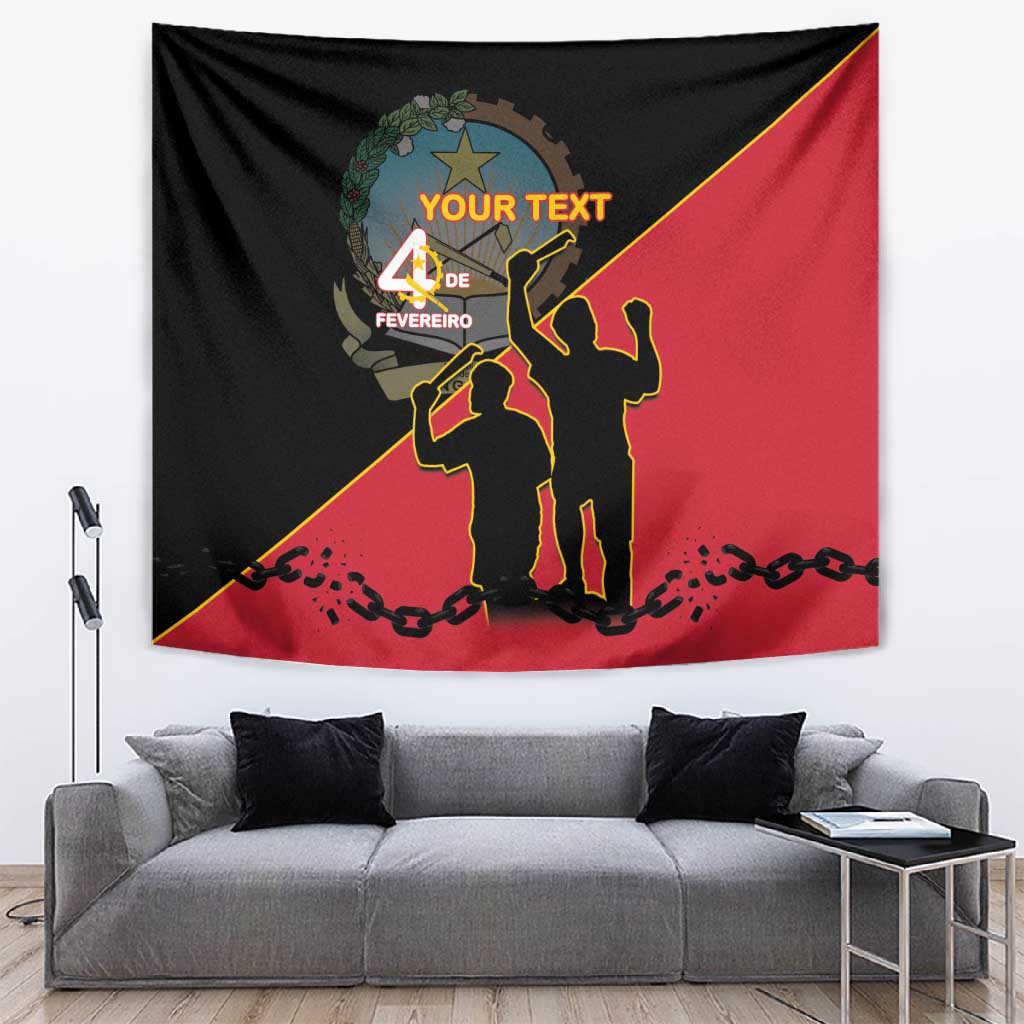 Personalized 4 De Fevereiro Angola Tapestry Coat Of Arms Style LT15