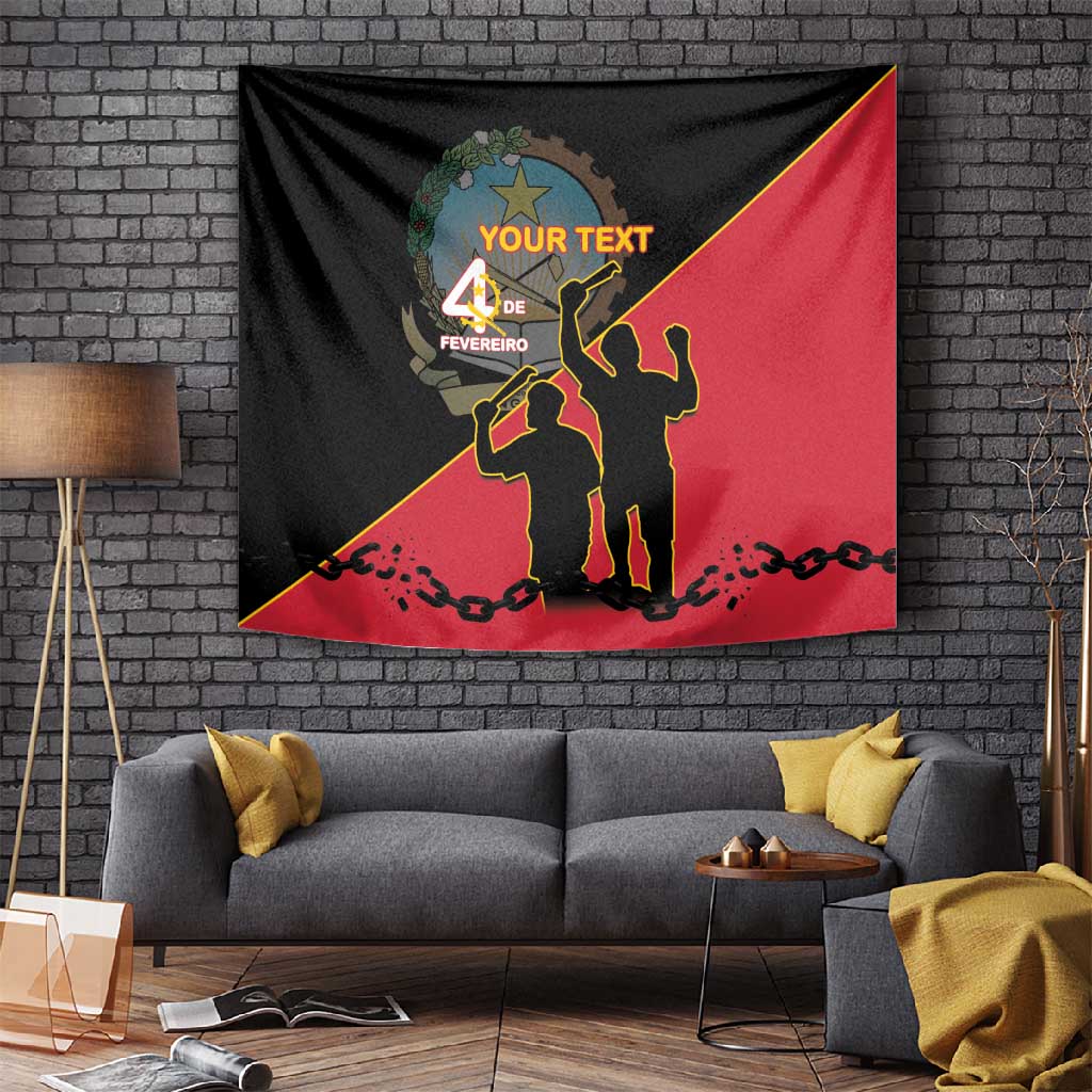 Personalized 4 De Fevereiro Angola Tapestry Coat Of Arms Style LT15