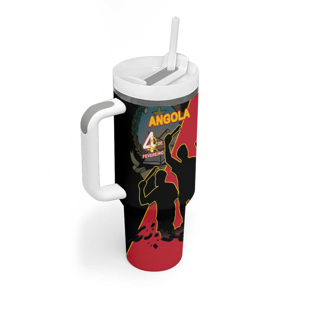 Personalized 4 De Fevereiro Angola Tumbler With Handle Coat Of Arms Style LT15