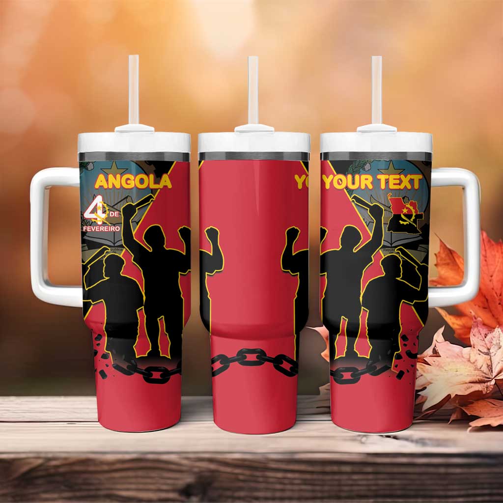 Personalized 4 De Fevereiro Angola Tumbler With Handle Coat Of Arms Style LT15